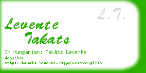 levente takats business card